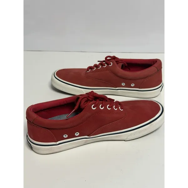 US 8 Sperry Shoes Men's Washable Red Lace Up Casual Shoes Sneakers New - Image 5