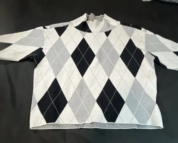 Maeve by Anthropologie Argyle Mock Neck Sweater - Image 4