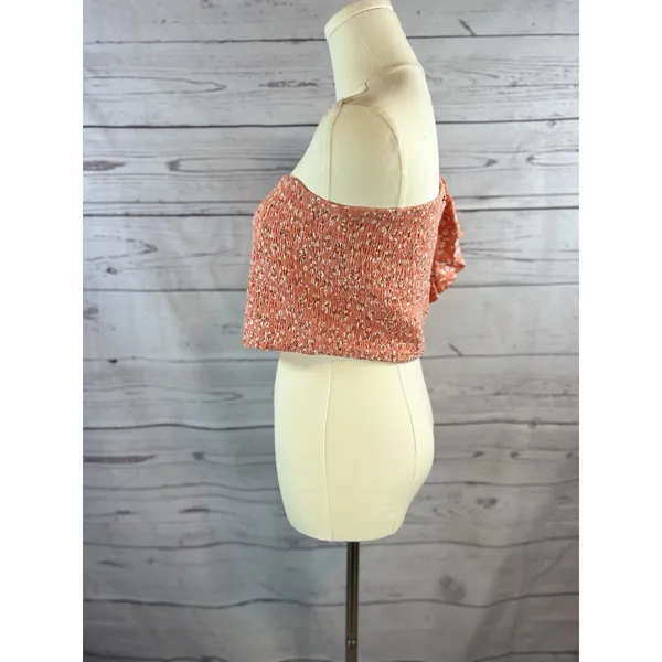 BILLABONG x Salty Blonde Blouse Large One Shoulder Top Shine On Cropped Crop - Image 2