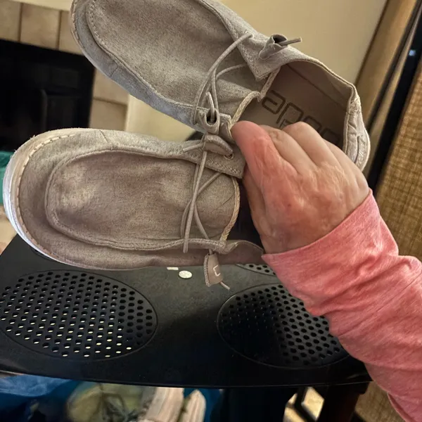 Hey Dude Wendy Slub Canvas Chambray Light Grey Women’s Size 6 - Image 4