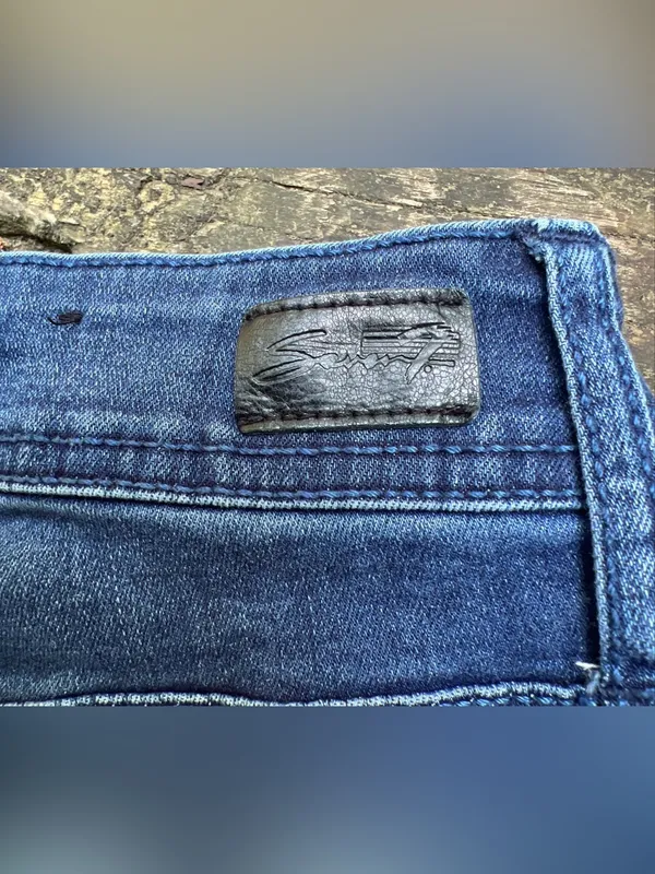 Seven7 Women’s Blue Denim Casual Stretch 5 Pocket Streetwear Bermuda Shorts|Sz:6 - Image 3
