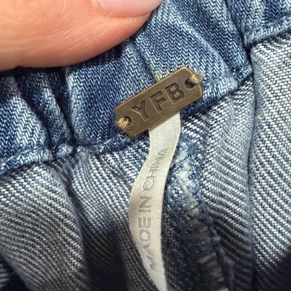 YFB (Young Fabulous & Broke) Wide Leg Utility Denim Pants | High Rise | Blue Wash Size medium - Image 9