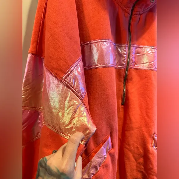NWT Free People Movement Away We Go Half Zip in Hibiscus $128 MSRP - Image 9