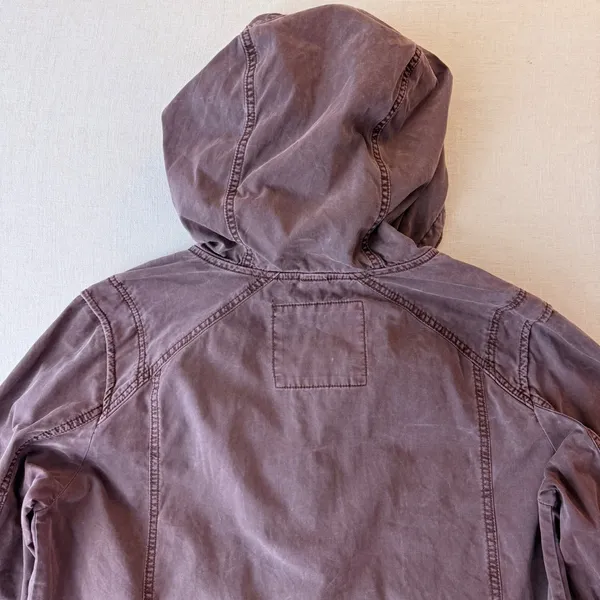 American Eagle Hooded Utility Field Jacket Womens XL Purple - Image 6