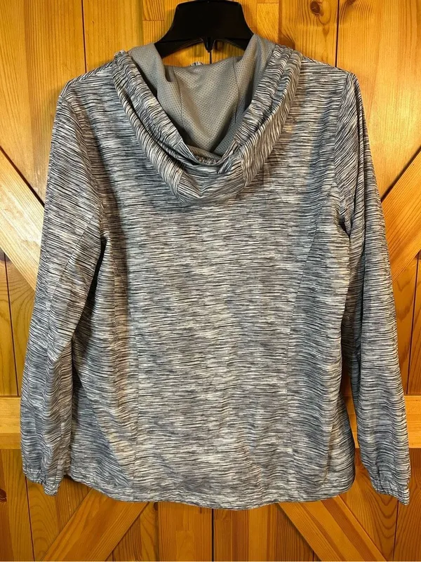 New Balance Jacket Womens Gray Heathered Zip Hooded Size Large (0328) - Image 7