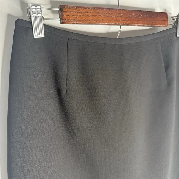 Calvin‎ Klein Black Straight Pencil Skirt Size 4 Career Simple Basic Capsule - Image 3