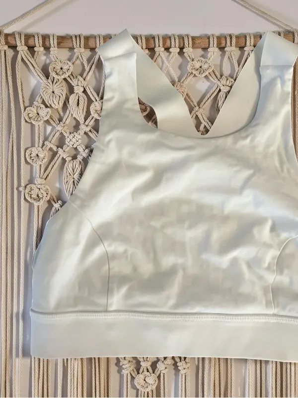 Lululemon Fast Free Bra In Nulux White - Image 2