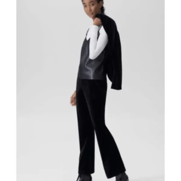 UNIVERSAL STANDARD NWT Farrah Velvet Flare Pants Womens 16 Black Bootcut Holiday - Image 2
