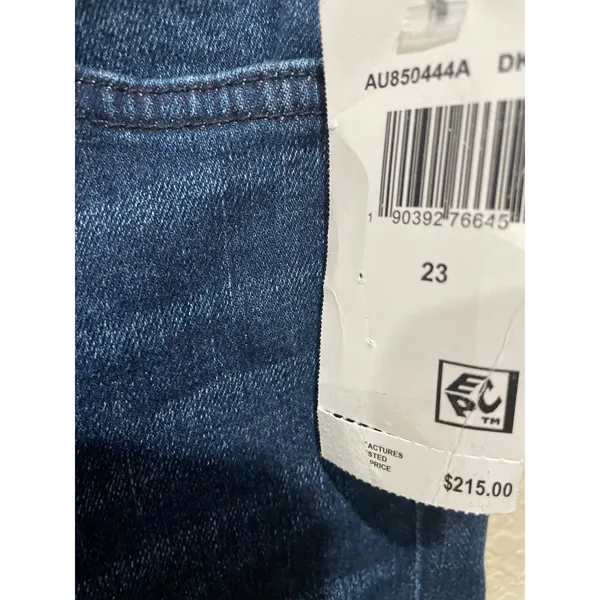 7 For All Mankind Luxe Vintage High‎ Rise Raw Hem Ankle Skinny Jeans Size 23 - Image 7