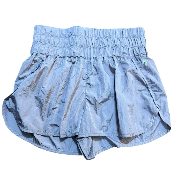 Free People FP Movement The Way Home Shorts Sz XL Shimmery Lavender High Waist‎ - Image 3