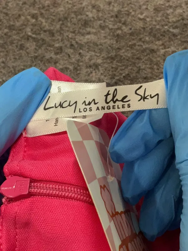 Lucy in the Sky Hot Pink Party Dress Sz M - Image 6
