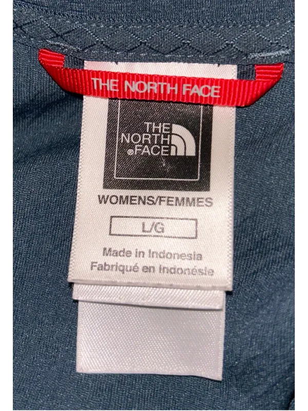 Women's The North Face Short Sleeve Polo Shirt Blue Size L - Image 4