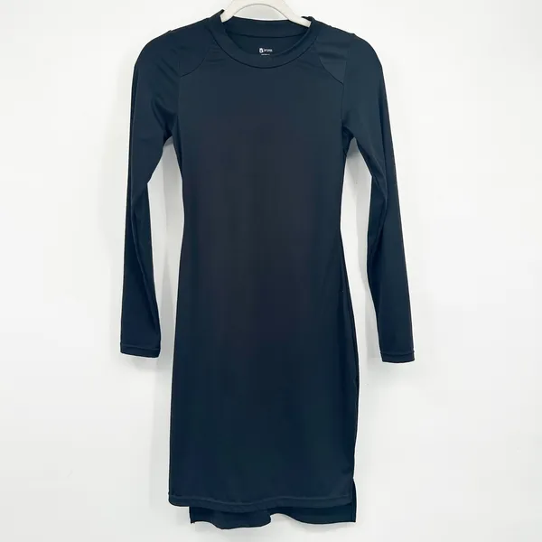 BuffBunny‎ Womens Black Fall In Love Athleisure Compression Bodycon Dress Size M - Image 3