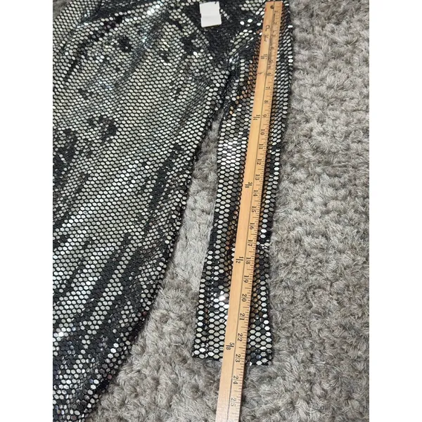 Women’s Silver Sequin Mini Dress Long Sleeve Bodycon Club Cocktail Size M NWT - Image 13