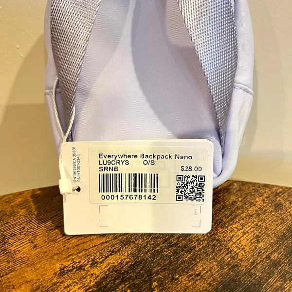Lululemon Everywhere Backpack Nano Serene Blue Purple Lavender Clip-On NEW W TAG - Image 4