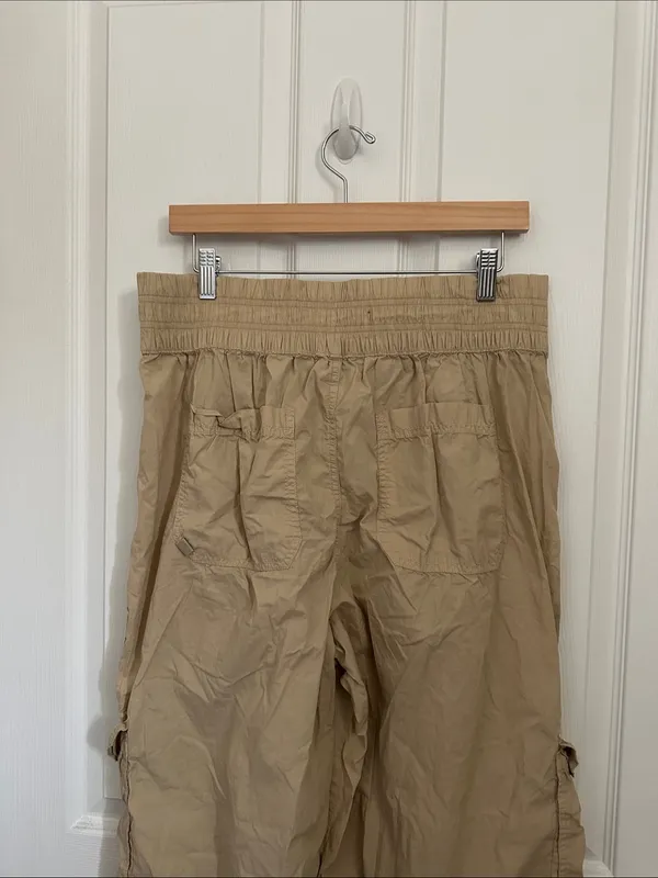 Aerie Khaki Cargo Pants - Wide Leg Utility Style - Image 5