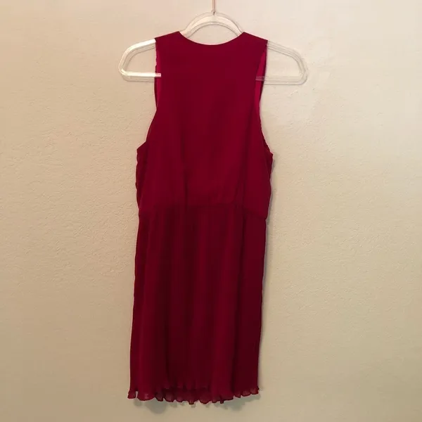 Amanda Uprichard Silk Dress Pleated Fit and Flare Pink Medium New - Image 5