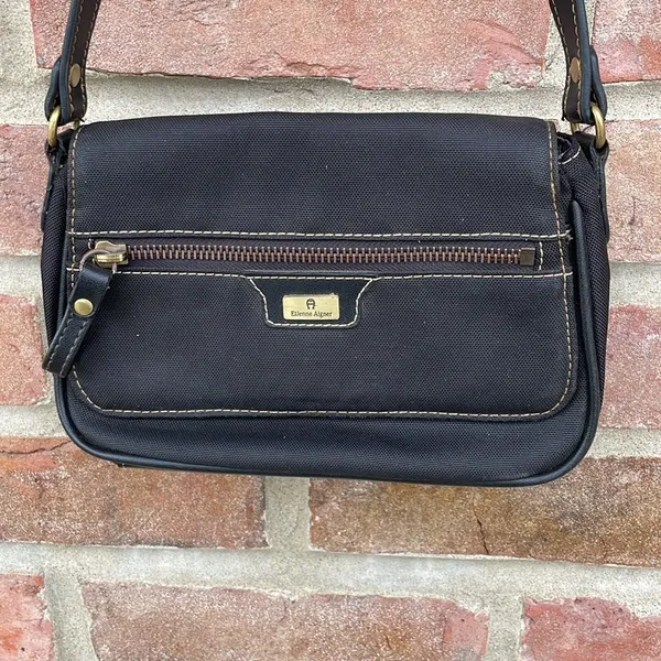 Etienne Aigner Mini Bag Shoulder Black Canvas - Image 2
