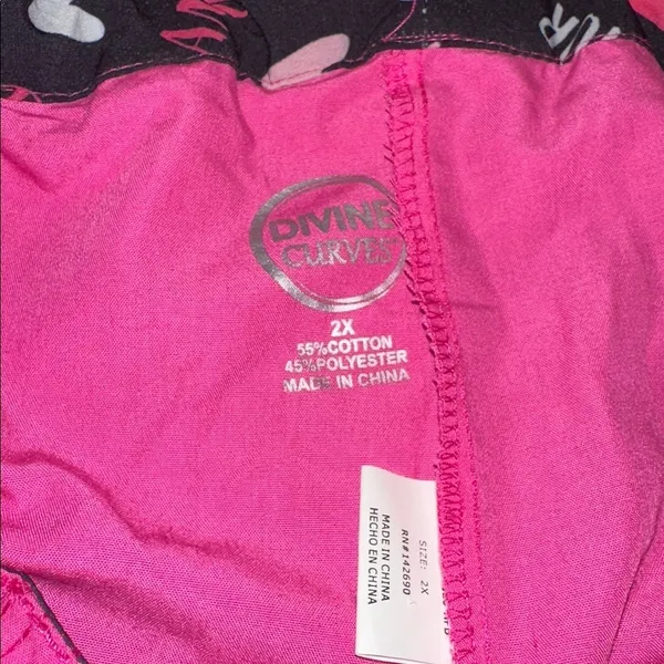 Divine curves nurses scrub pants size 2X Bright Pink - Image 3
