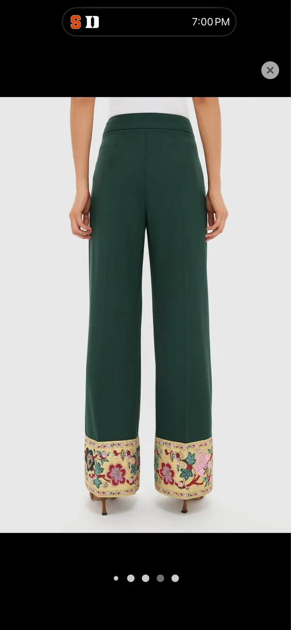 Tuckernuck Garden scrollwork jacquard Cuff Erin Pant - Image 5