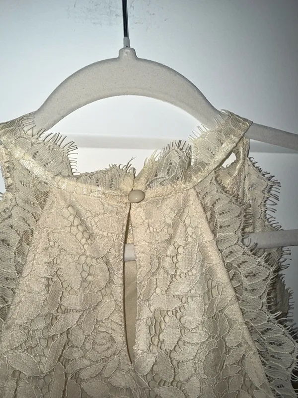 Cream lace top - Image 4