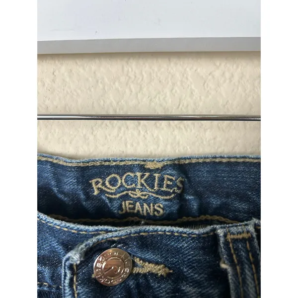 Vintage Rockies Jeans Women's Size 8 Long Dark Wash Denim Western Cowgirl - Image 3