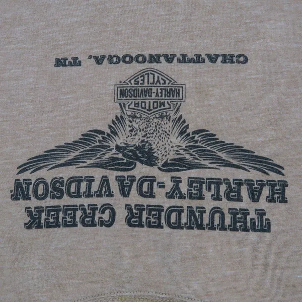 Y2K 2010 Harley Davidson Shirt Tan Size L - Image 6