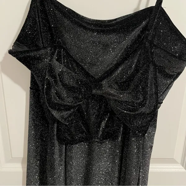 NEW Altar’d State Black Holiday Sparkle Bow Mini Dress Size XXL NWT - Image 7