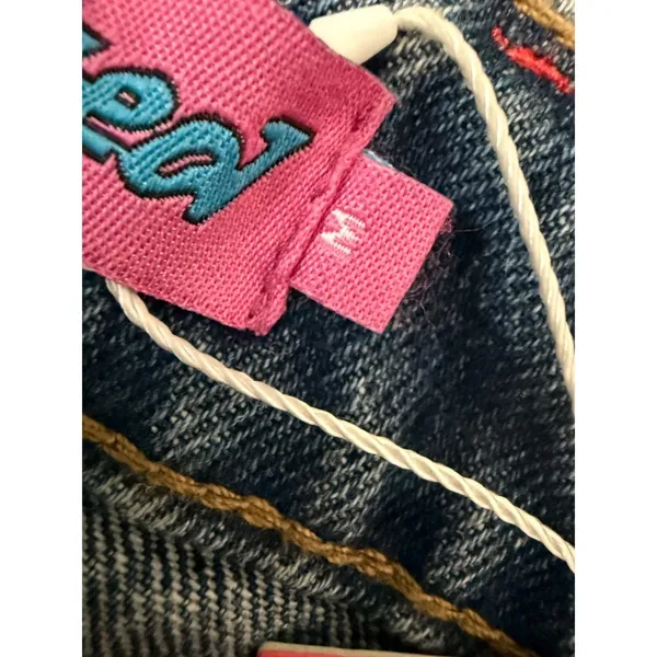 Edikted Blue Denim Low Rise Micro Mini Skirt Size M Y2K - Image 6