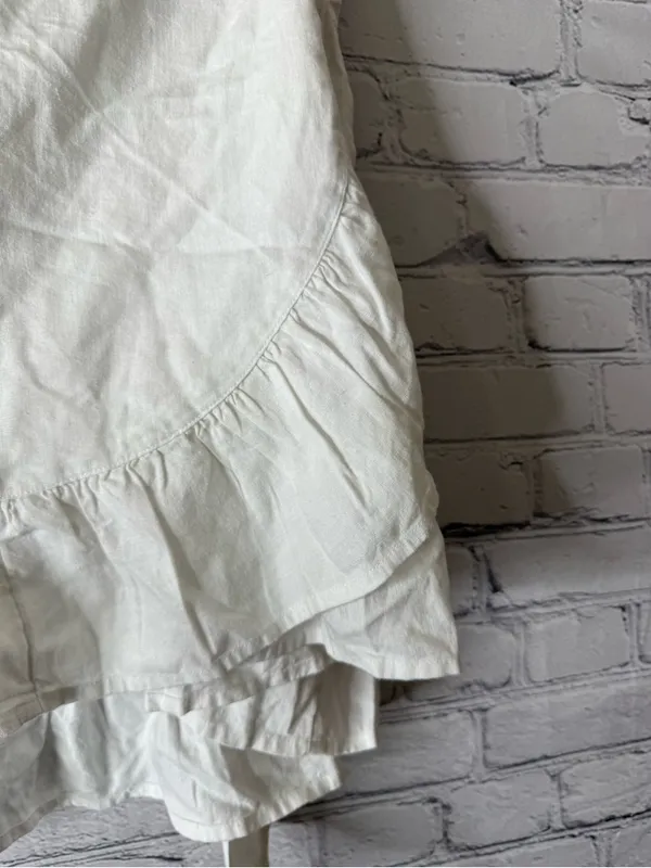 NWT aerie White Ruffled Wrap Skirt size large - Image 3