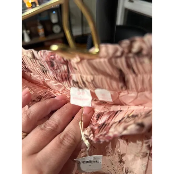 Gap x LoveShackFancy Floral Flippy Skirt in pink multi floral women's M nwt - Image 5