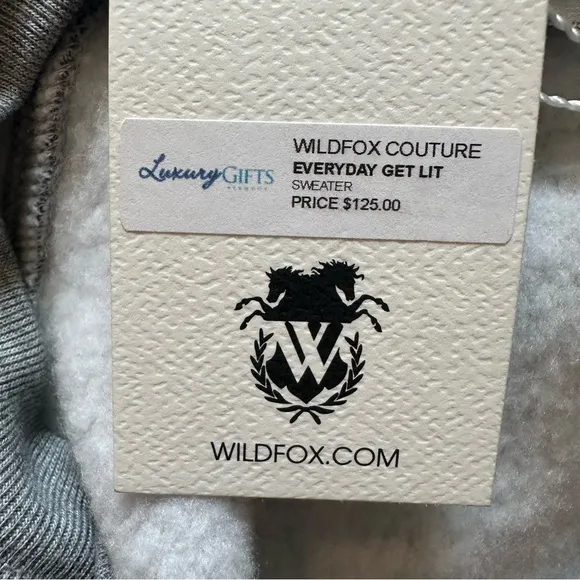 Wildfox Gray Hanukkah Cozy Girl Sweater Everyday Get Lit Menorah Graphic Large‎ - Image 7