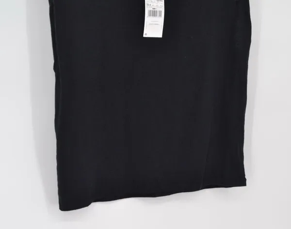 NEW Mango MNG Shoulder Pad T-Shirt Crewneck Cotton in Black Women's XS S - Image 6