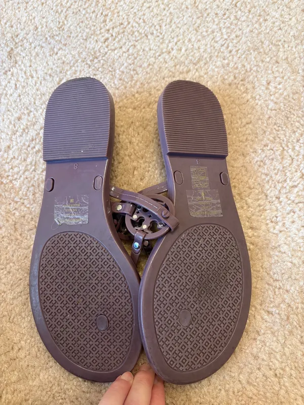 Tory Burch Mini Miller Jelly Sandals Purple  - Image 5