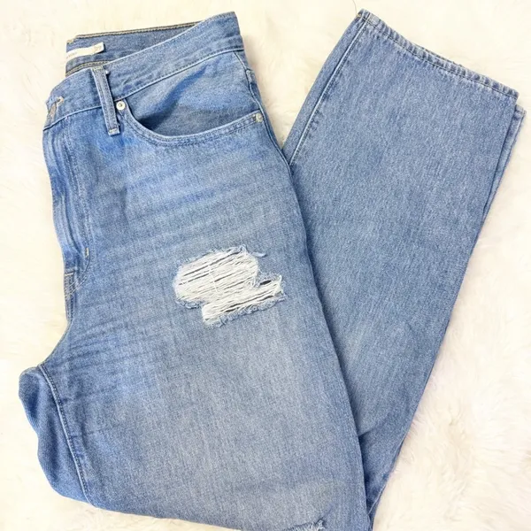 Levi’s ’94 Baggy Jeans Women’s Size 29 / 8 Distressed Blue Denim High Rise - Image 3
