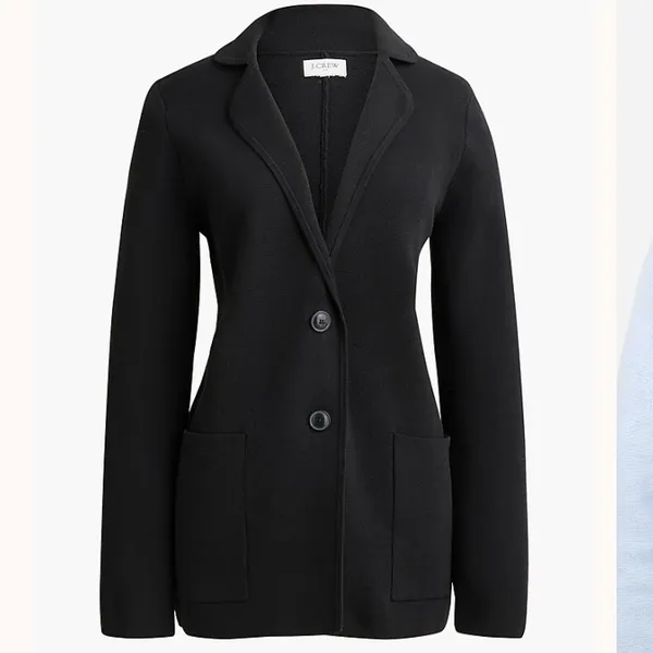 J Crew 2 button sweater blazer black - Image 2