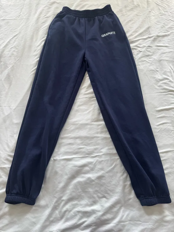SheIn Navy Blue Graphite Sweatpants - Image 6