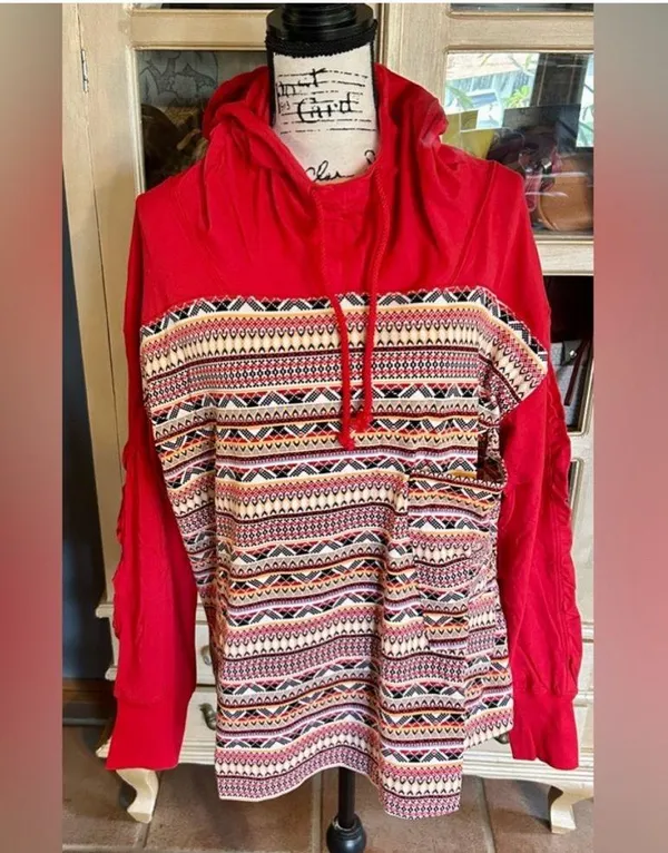 NWOT Free People Hot Shot Printed Hooded Layer - Image 5