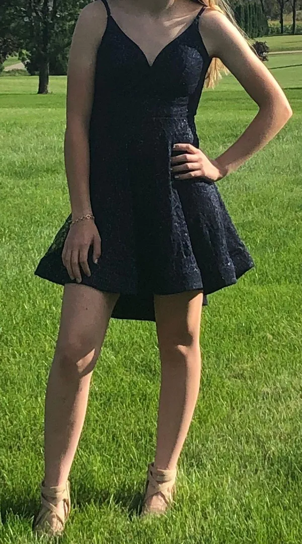 B. Smart Blue Homecoming Dress - Image 6