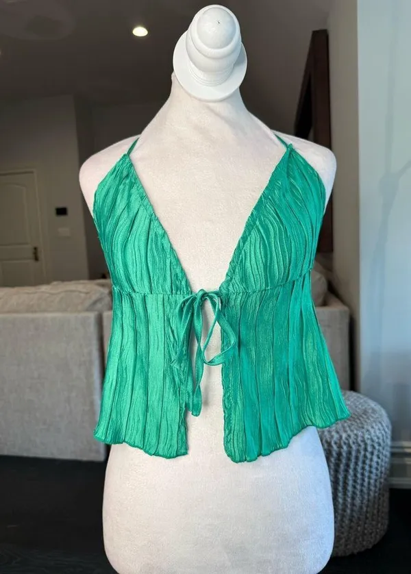 Motel Rocks Green Halter Top - Image 2