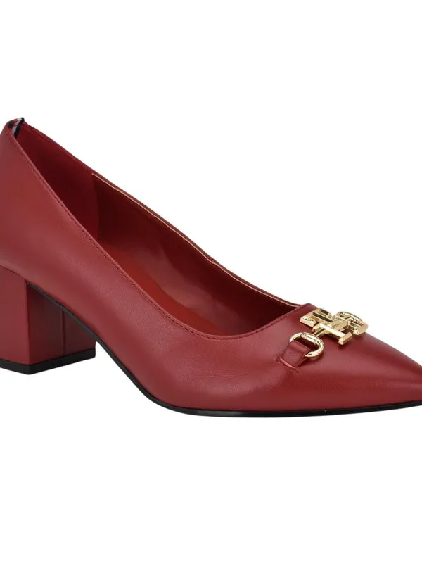 Tommy Hilfiger Nanya Block Heel Pumps TWNANYA Red 8.5M - Image 9