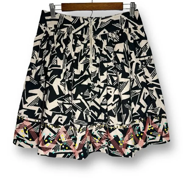 Anthropologie | Odille Abstract‎ Sequin Skirt | A-Line | 6 | Embroidered Lined - Image 7