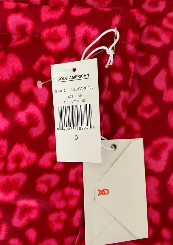 Good American Red Satin Pjs In Leopard - Image 3