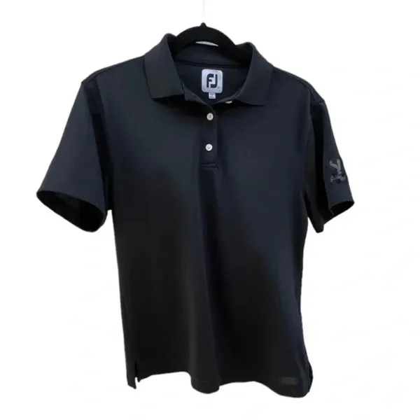 FootJoy Womens Size Small Black Golf‎ Polo Golden Eagle Logo Short Sleeve​​​ FJ - Image 5