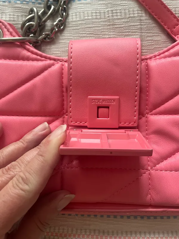 Steve Madden Pink Crossbody Purse Faux Leather - Image 7