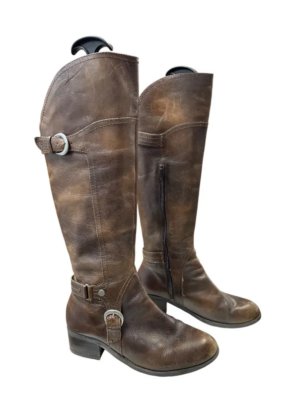 Audrey Brooke wms brown leather below knee equestrian riding boots 6M SKU 10-770 - Image 3