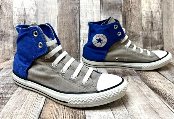 All Stars 630387F Blue Grey Peel Back Sneakers Shoe Size 6 Juniors - Image 4