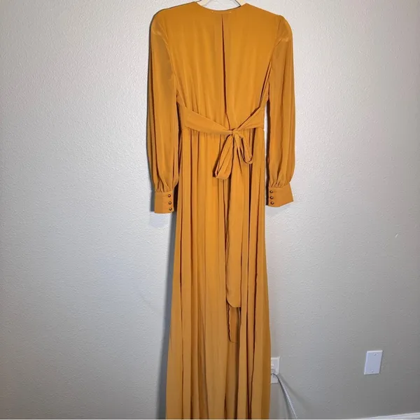 Baltic Born Orange Lydia Faux Wrap Maxi Dress Womens S Boho Fall Classic - Image 12