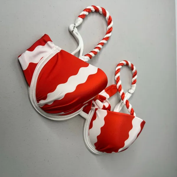 Ancora Bora Bikini Top Size Small Orange - Image 3