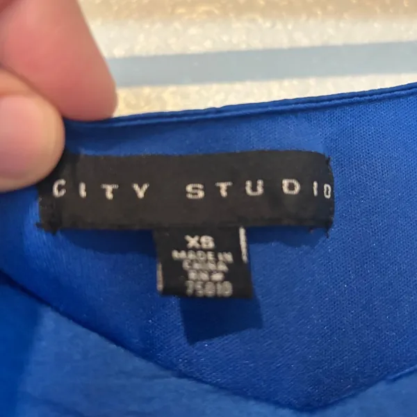 City Studio Women's Size XS Blue Double Layered Top Spaghetti Strap Maxi Dress - Image 8